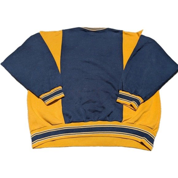 Vintage Michigan Wolverine Sweatshirt, Size Xtra Large, White Yellow Navy Blue - Picture 8 of 8